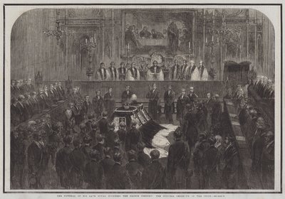 Die Beerdigung Seiner verstorbenen Königlichen Hoheit des Prinzgemahls, die Beerdigungszeremonie im Chor (Stich) von English School