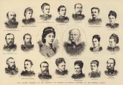 Die "Goldene Hochzeit" des Kaisers und der Kaiserin von Deutschland, Mitglieder der kaiserlichen Familie von English School