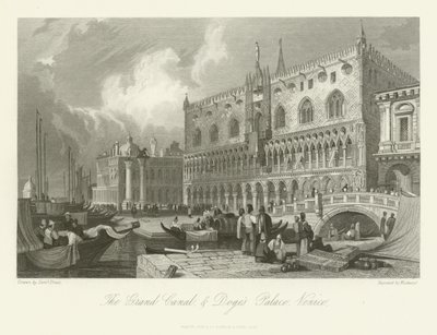 Der Große Kanal und der Dogenpalast, Venedig, 1844 von English School