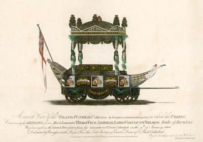 Der große Leichenwagen von Vizeadmiral Lord Viscount Nelson von English School