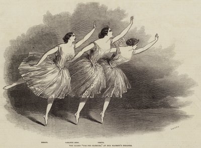 Der große "Pas Des Elemens" im Theater Ihrer Majestät (Stich) von English School