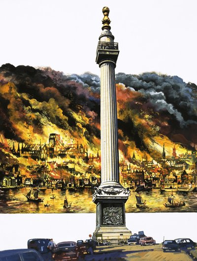 Das Große Feuer von London und Das Monument von English School