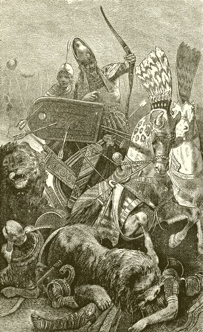 Der große Sesostris (Ramses II.) in der Schlacht von Kadesch von English School