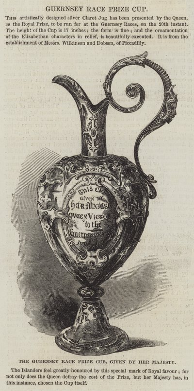 Der Guernsey-Rennpreis-Pokal, gestiftet von Ihrer Majestät von English School