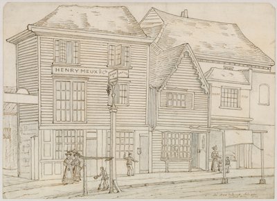 Der Hase und die Hunde, Islington, abgerissen 1840 von English School