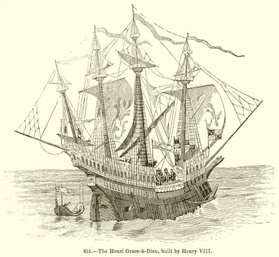 Die Henri Grace-a-Dieu, gebaut von Heinrich VIII von English School