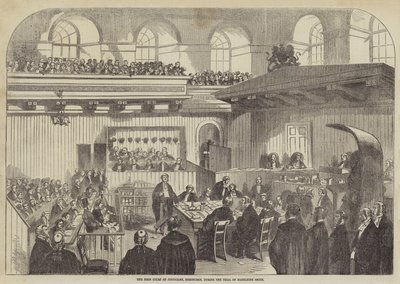 Der Oberste Gerichtshof von Justiciary, Edinburgh, während des Prozesses gegen Madeleine Smith von English School