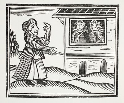Die Geschichte von Mutter Shipton, Illustration aus Chap-books of the Eighteenth Century von John Ashton, veröffentlicht 1882 von English School