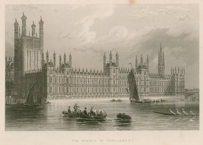Das Parlamentshaus, Palast von Westminster, London von English School