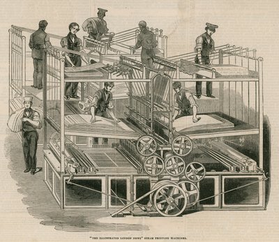 Die Dampfdruckmaschinen der Illustrated London News von English School