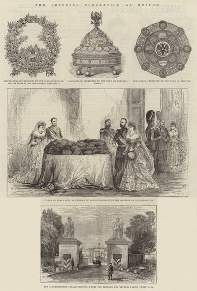Die Kaiserkrönung in Moskau (Gravur) von English School