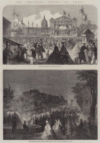 Die kaiserlichen Feste in Paris (Stich) von English School