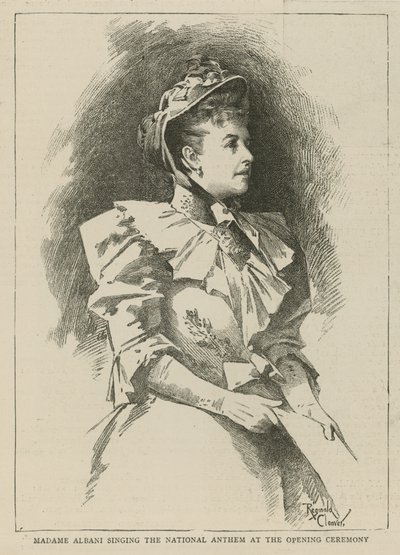 Das Imperial Institute: Madame Albani singt die Nationalhymne bei der Eröffnungszeremonie von English School