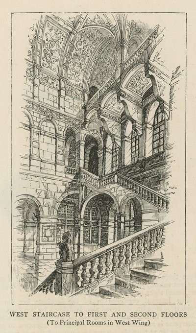 Das Imperial Institute: Westtreppe zum ersten und zweiten Stock von English School