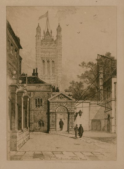 Das Inigo Jones Tor und der Victoria Tower an der Westminster School von English School