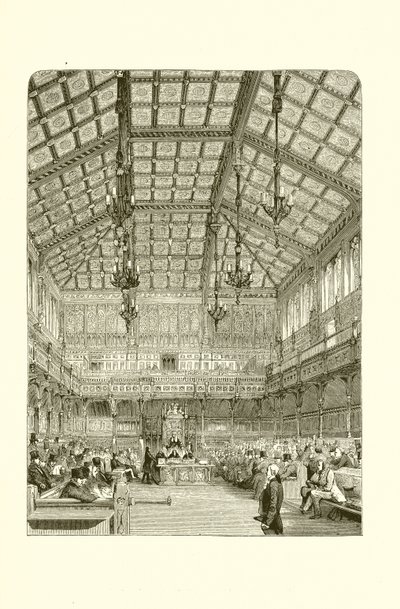 Das Innere des House of Commons von English School
