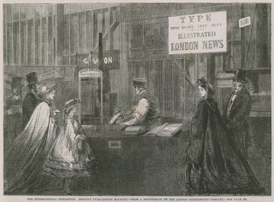 Die Internationale Ausstellung; Besleys Schriftgießmaschine von English School