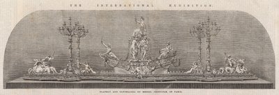 Die Internationale Ausstellung; Plateau und Kandelaber von Messrs Cristofle aus Paris von English School