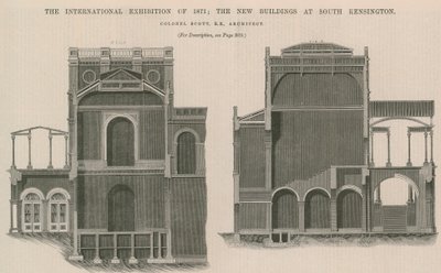 Die Internationale Ausstellung von 1871: Die neuen Gebäude in South Kensington von English School