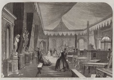 Die Internationale Ausstellung, der Möbelhof (Stich) von English School