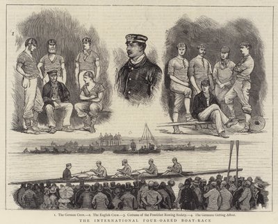 Das internationale Viererrennen (Gravur) von English School