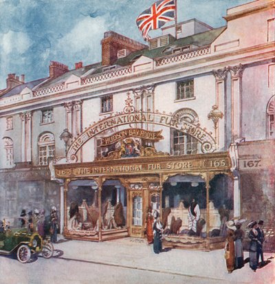 Das Internationale Pelzgeschäft in der Regent Street 162-163 von English School
