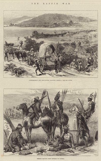 Der Kaffernkrieg (Gravur) von English School