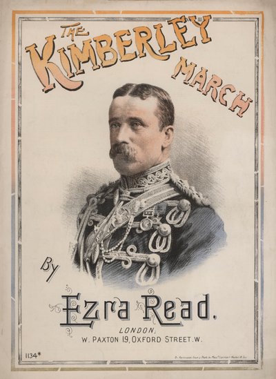 The Kimberley March, Notenblatt mit einem Porträt von General John French von English School