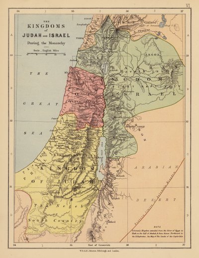 Die Königreiche Juda und Israel während der Monarchie von English School