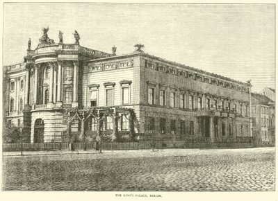 Das Königspalais, Berlin, März 1871 von English School