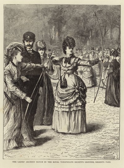 Das Damen-Bogenschießen von English School