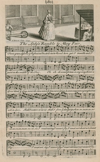 Der Spaziergang der Dame zum Maijahrmarkt von English School