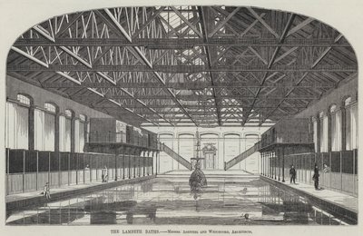 Die Lambeth-Bäder (Gravur) von English School