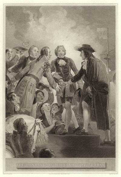 Die Landung von Wilhelm III in Torbay von English School