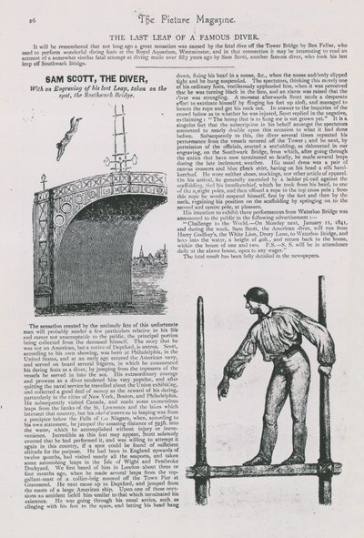 Der letzte Sprung eines berühmten Tauchers von English School