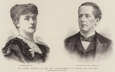 Die neuesten Porträts des neuen Lord-Lieutenant von Irland und seiner Frau (Stich) von English School