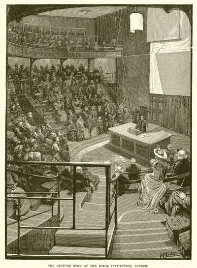 Der Vorlesungssaal der Royal Institution, London von English School