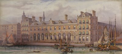 Der Londoner Fischmarkt in Billingsgate, 20. Juli 1877 von English School
