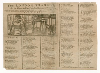 Die Londoner Tragödie oder die Witwe und ihre vaterlosen Kinder in Not von English School