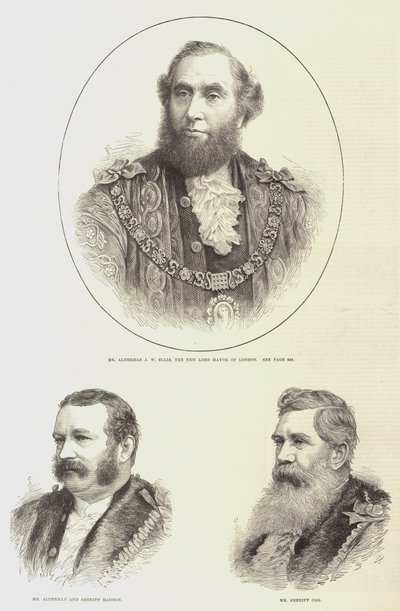Der Lord Mayor und die Sheriffs von London von English School