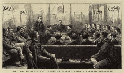 Die "Magpie and Stump" Debattiergesellschaft, Trinity College, Cambridge von English School