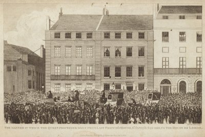 Die Art und Weise, wie die Königin täglich vom Haus der Lady Francis ausging von English School