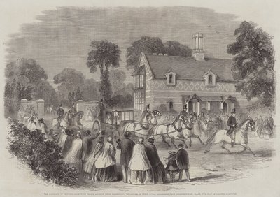 Die Hochzeit von Prinzessin Alice mit Prinz Ludwig von Hessen-Darmstadt, Abreise Ihrer Königlichen Hoheiten von Osborne nach St. Clare, dem Sitz von Colonel Harcourt von English School