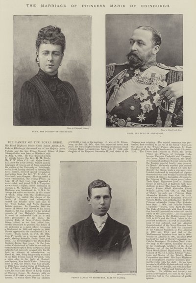 Die Hochzeit von Prinzessin Marie von Edinburgh von English School