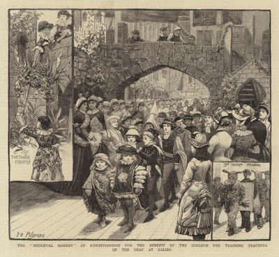 Der "Mittelalterliche Markt" in Knightsbridge zugunsten des Colleges zur Ausbildung von Lehrern für Gehörlose in Ealing von English School