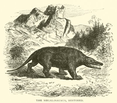 Der Megalosaurus, restauriert von English School