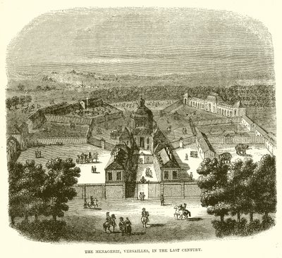 Die Menagerie, Versailles, im letzten Jahrhundert von English School