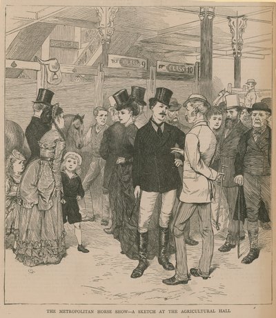 Die Metropolitane Pferdeschau in der Landwirtschaftshalle von English School
