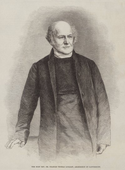 Der Hochwürdigste Dr. Charles Thomas Longley, Erzbischof von Canterbury (Stich) von English School