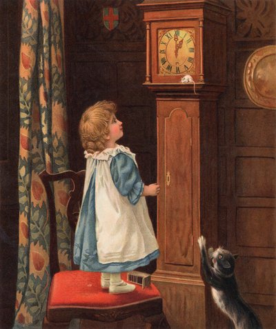 Die Maus lief die Uhr hinauf von English School